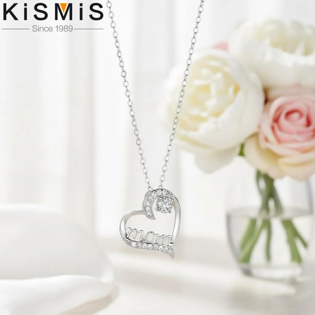 Collar Creativo con Forma de Corazón para Mamá, Regalo de Amor, Cadena para Clavícula, Joyería Única para Madres Primerizas, Perfecto para el Día de la Madre