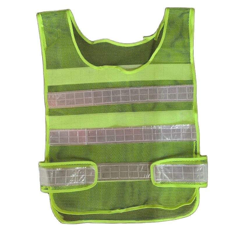 Traffic Cleaning Highways Sanitation Reflective Safety Clothing  Adjustable Waist Size Breathable Mesh Reflective Warning Vest