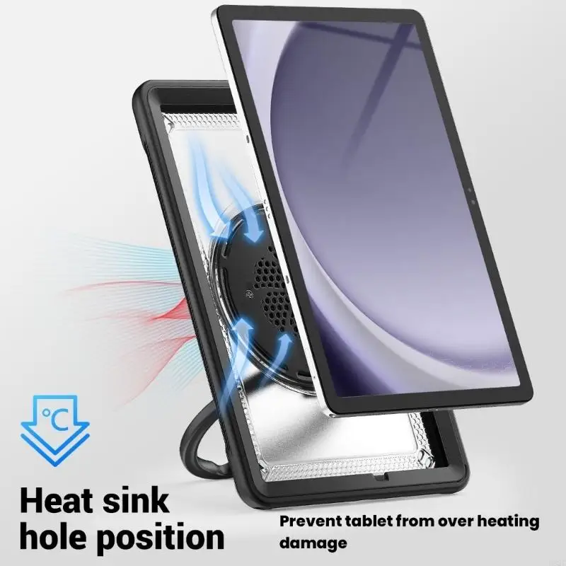 

TPU Case for Tab A9 11inch 2023 with 360 Degree Rotatable Stand Multi Viewing Soft Lightweight Case Protector K92C