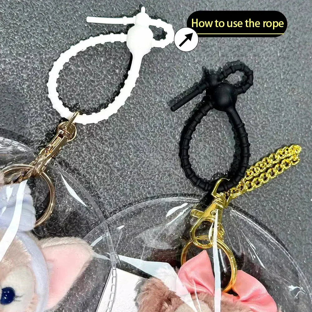 PVC Waterproof Mini Raincoat for 17cm Labubu Dolls Protective Transparent Cover Anti Dust Sunscreen Rain Guard For doll