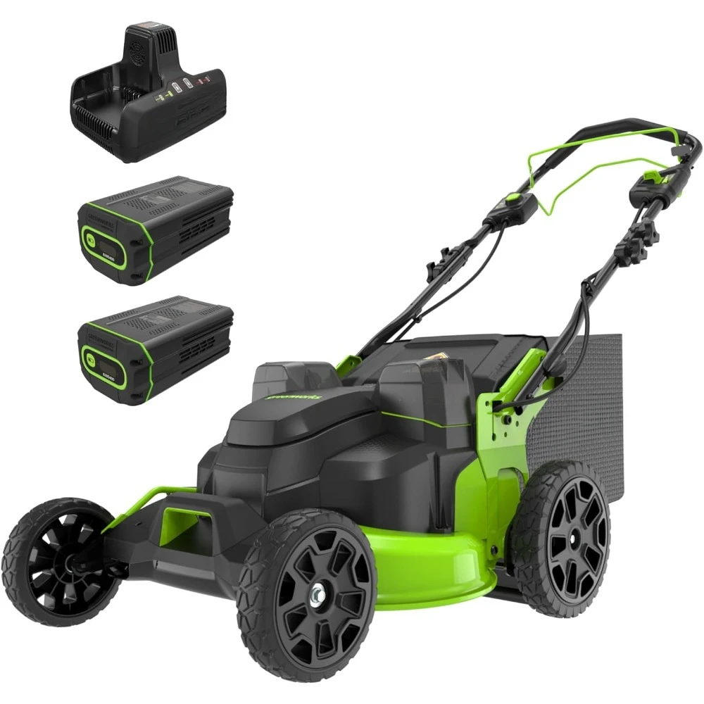 82V 25” Brushless (Self-Propelled) Prosumer Cordless Lawn Mower, (2) 4.0Ah Batteries and 8A Dual Port Rapid Charger