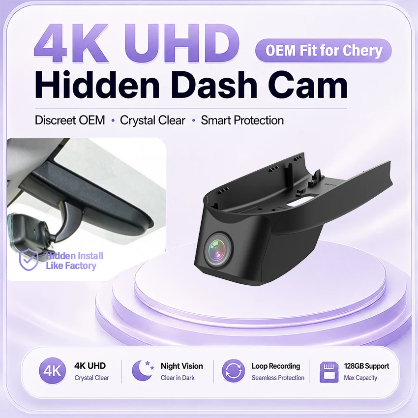 4K HD WIFi Car DVR Video Recorder Dual Lens Dash Cam For JETOUR dashing X70 plus pro X90 customized DashCam Recording Devices