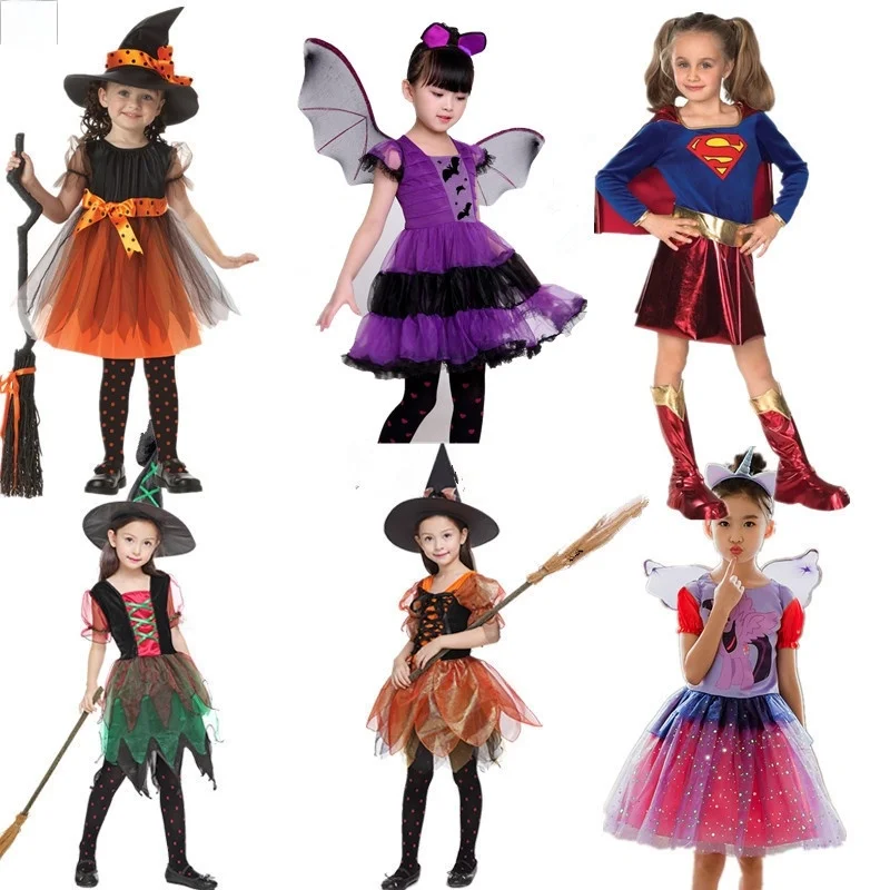 

Children's loween Costume Girls Cosplay Witch Outfit Cute Fairy T Theme Par Wear Ideal for Kids' Entertainment Events