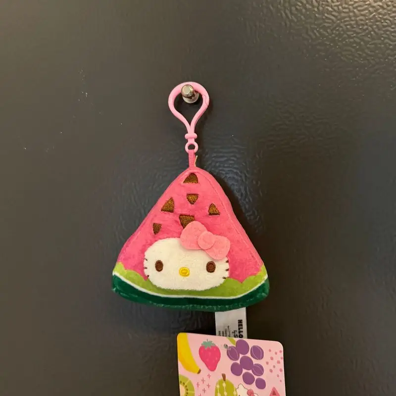 الفاكهة الاستوائية النادرة Hellokitty حقيبة سحر ألعاب من نسيج مخملي المفاتيح معلقة الديكور الأناناس الكمثرى البطيخ لينة محشوة الحيوان