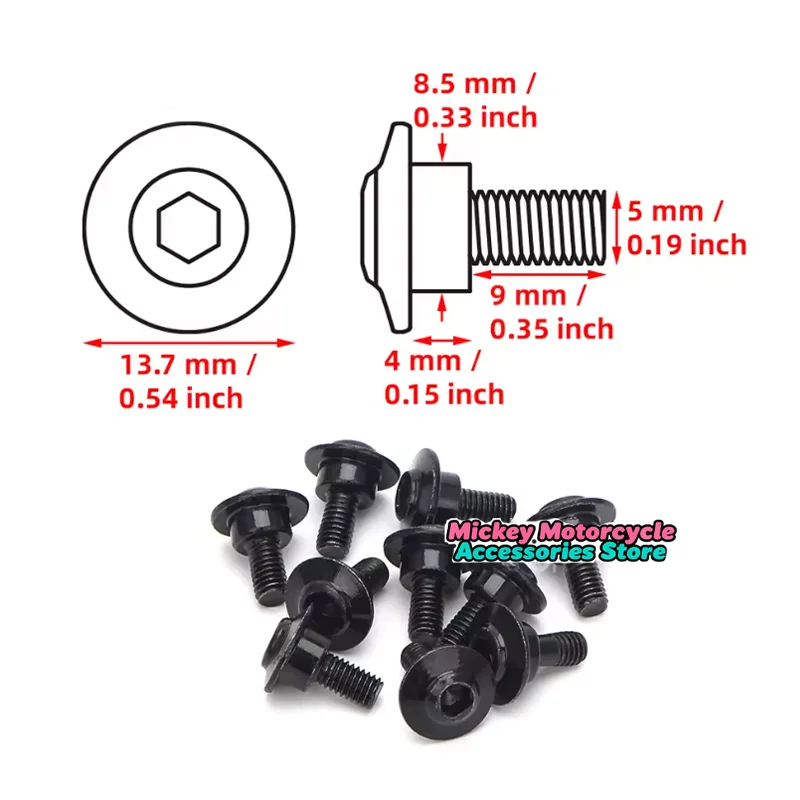 5 pz 10 pz/set Kit Per Ducati ++ Carenatura Cowl Viti In Acciaio Inox di Alta Qualità Bulloni Carenatura Carenatura Alloggiamento Del Motociclo Vite
