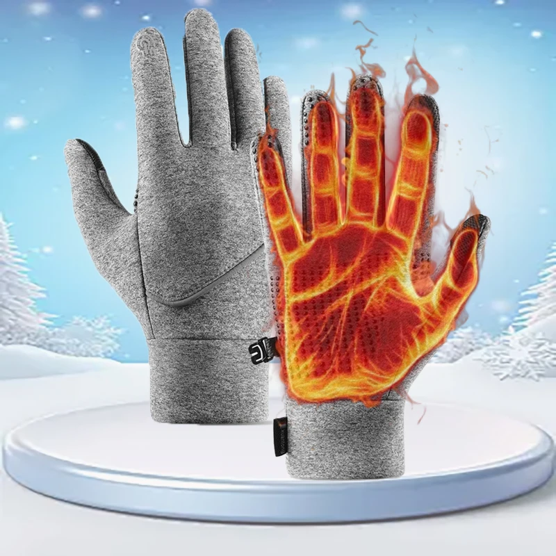 

1 Pair Winter Gloves for Women and Men Lined with Warm Touch Screens Suitable for Skiing Running Cycling Hiking Outdoor Sports