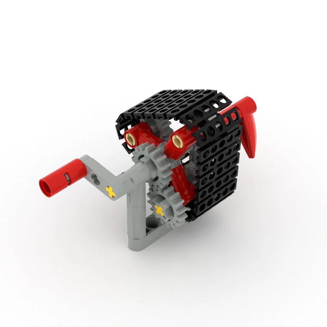 4229 children's puzzle building block robot gear mechanical technology assembly chain planetary gear transmission mechanism