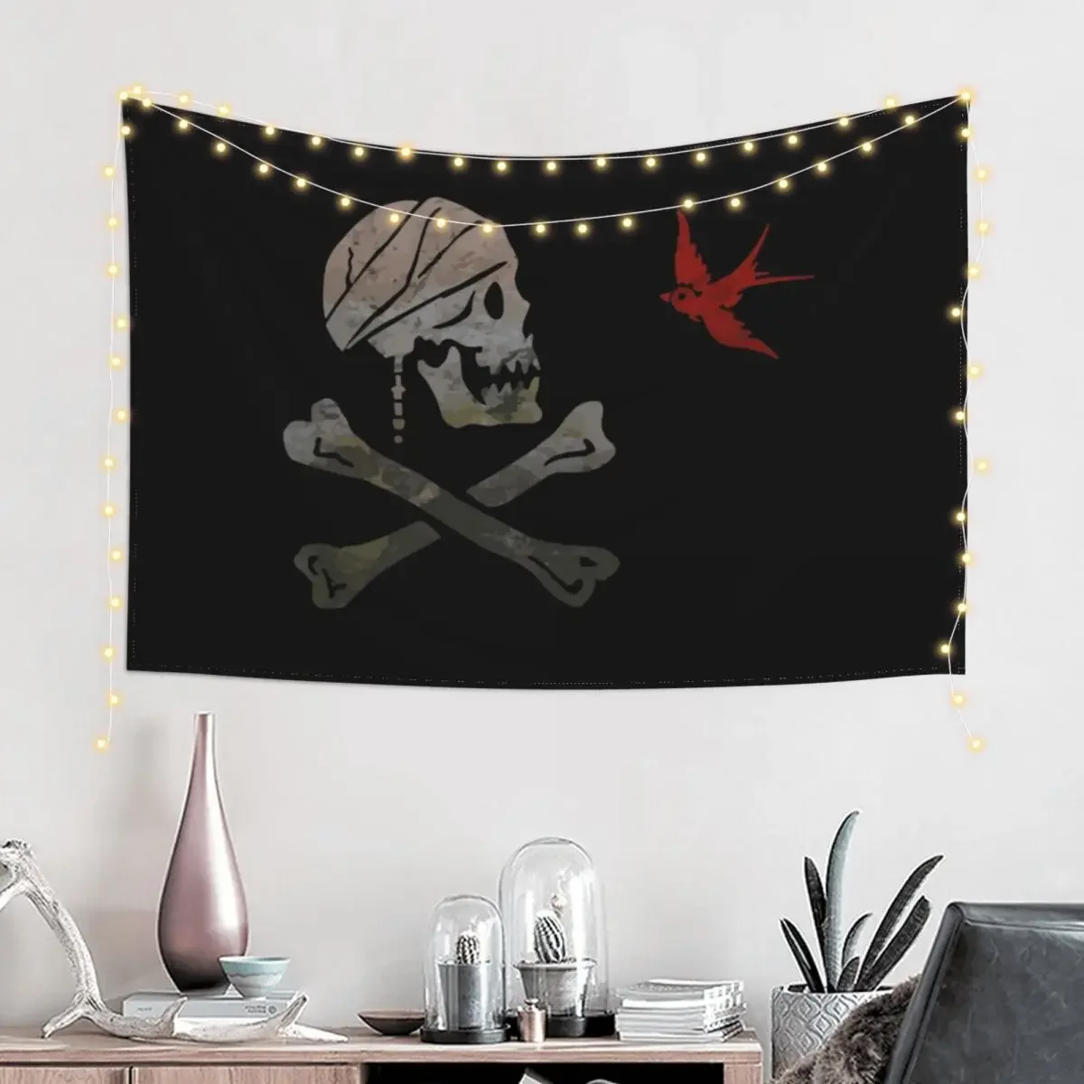 Sparrow Flag Tapestry Room Decorating Aesthetic Decoration Bedroom Tapestry