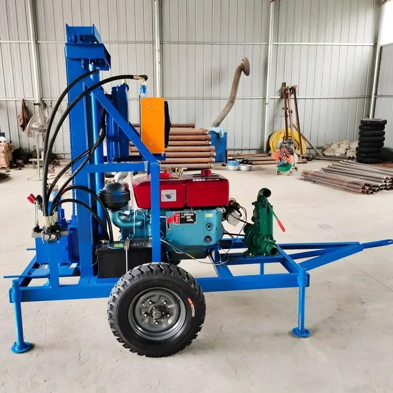 

Hot 200m Diesel Hydraulic Portable Water Well Drilling Rig Water Well Drilling Machine Air Compressor for Water Well Drilling Ri