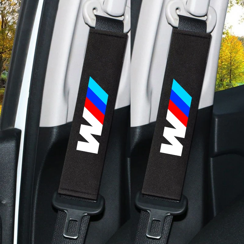 Car Seat Belt Shoulder Pads Safety Headrest Neck Pillow For BMW M Performance E46 E90 E60 F10 F30 E39 E36 F20 E87 G30 E92 E91 X5