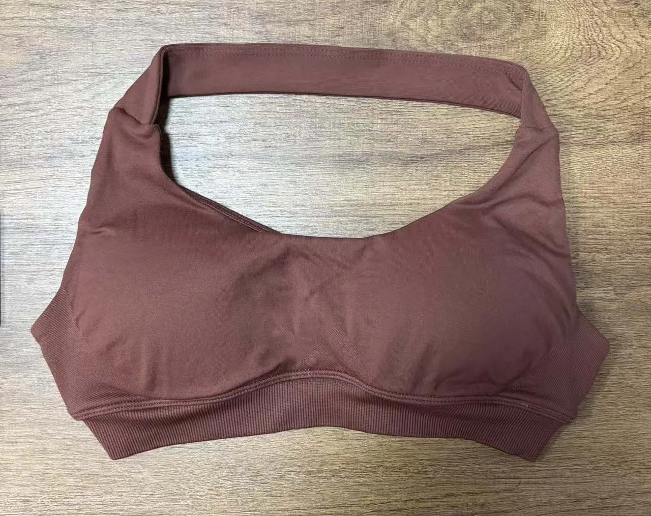 Impact Sports bra for women in summer, high elasticity, ultra-fine, matte nylon, neck fastening, full back opening, breathable