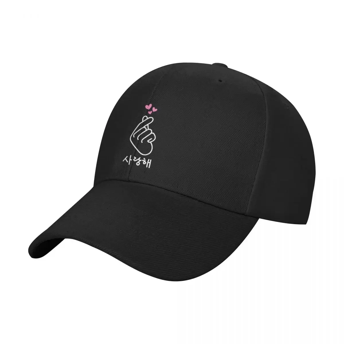 

Korean Finger I Love You Saranghae Heart Kpop Baseball Cap Icon derby hat Golf Women Men's