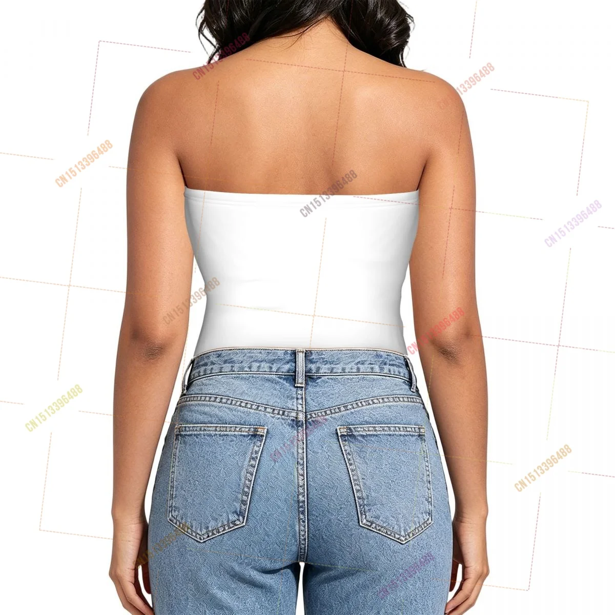 2026 Chile Flag Shoulder Strapless Tube Top Sleeveless Slim Fit Cropped Tank Tops Casual Summer Basic Streetwear Y2k