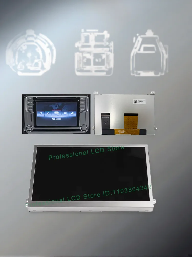 6.33 6.5-calowy ekran LCD TDO-WVGA0633F00045 TDO-WVGA0633F00039 do VW MIB 2 200 682 684 STD2 R Samochodowy odtwarzacz CD Nawigacja — zdjęcie produktu 7