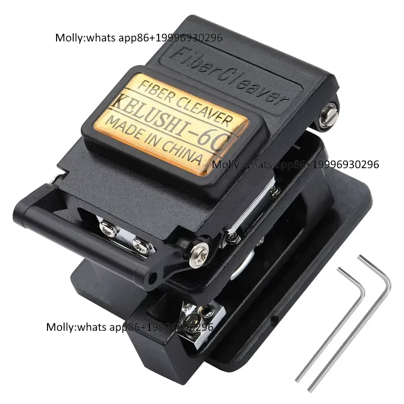 KELUSHI-6C Fiber Cleaver Cable Cutting Knife FTTH Fiber Optic Knife Tools Cutter High Precision Cleavers 12 Surface Blade