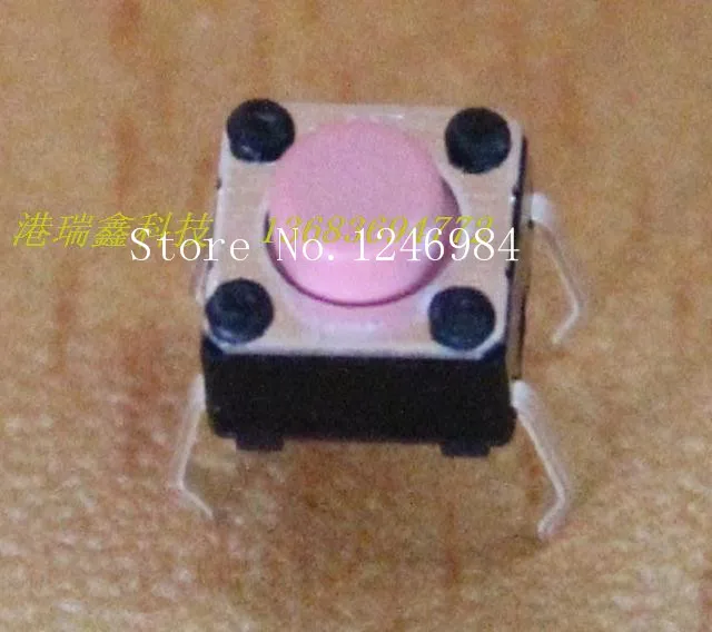 [SA]6 * 6 * 5  touch of a button button reset switch B3F-1025 Pink Micro Switch--200pcs/lot