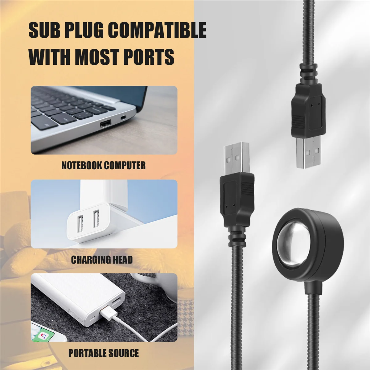 โคมไฟ USB พระอาทิตย์ตกดินหลอดไฟ LED สำหรับไฟเครื่องฉายแสงกลางคืนวันเกิดปาร์ตี้ไฟสร้างบรรยากาศแบบพกพาสำหรับการใช้ชีวิตในห้องนอนพระอาทิตย์ตก