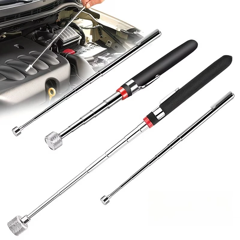 Telescopic Magnetic Retrieval Stick for Mechanics and DIY Auto Repair Picks Up Metal Parts from Engines and Hard to Reach Areas