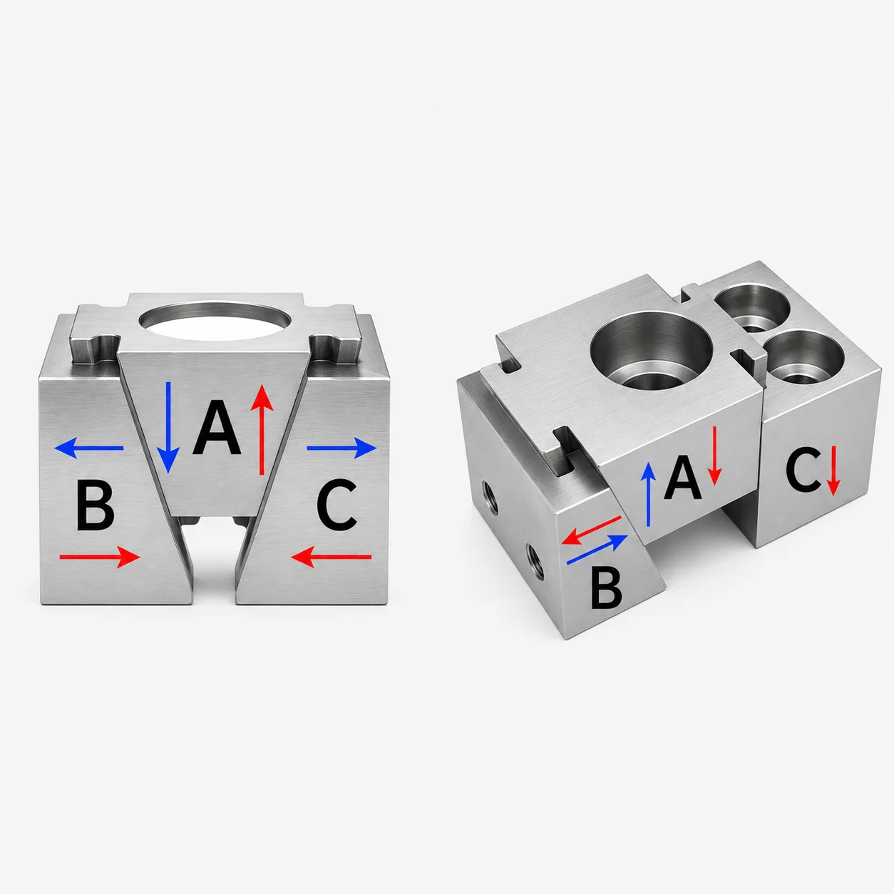 100% Original OK Vise Precision Wedge Clamp M6 M8 M10 M12 M14 M16 CNC Multi Station Fixture Single Double Side Clamping Block