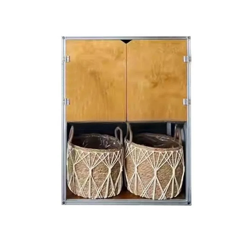 Birch storage cabinet against the wall B & B ornaments decorative cabinet Aluminum profile locker Ocean plate model room