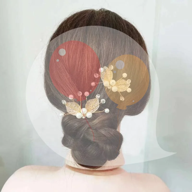 1Pcs Simulated Pearl Flower Bridal Tiara Hair Accessories Women U-shaped Hairpins Metal Hair Clip Pins Wedding Hairstyle Tools