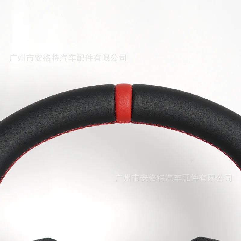 For Honda Civic 10th Gen (2016-2020) Full Leather Steering Wheel (With Red Position Line, Modified Part)