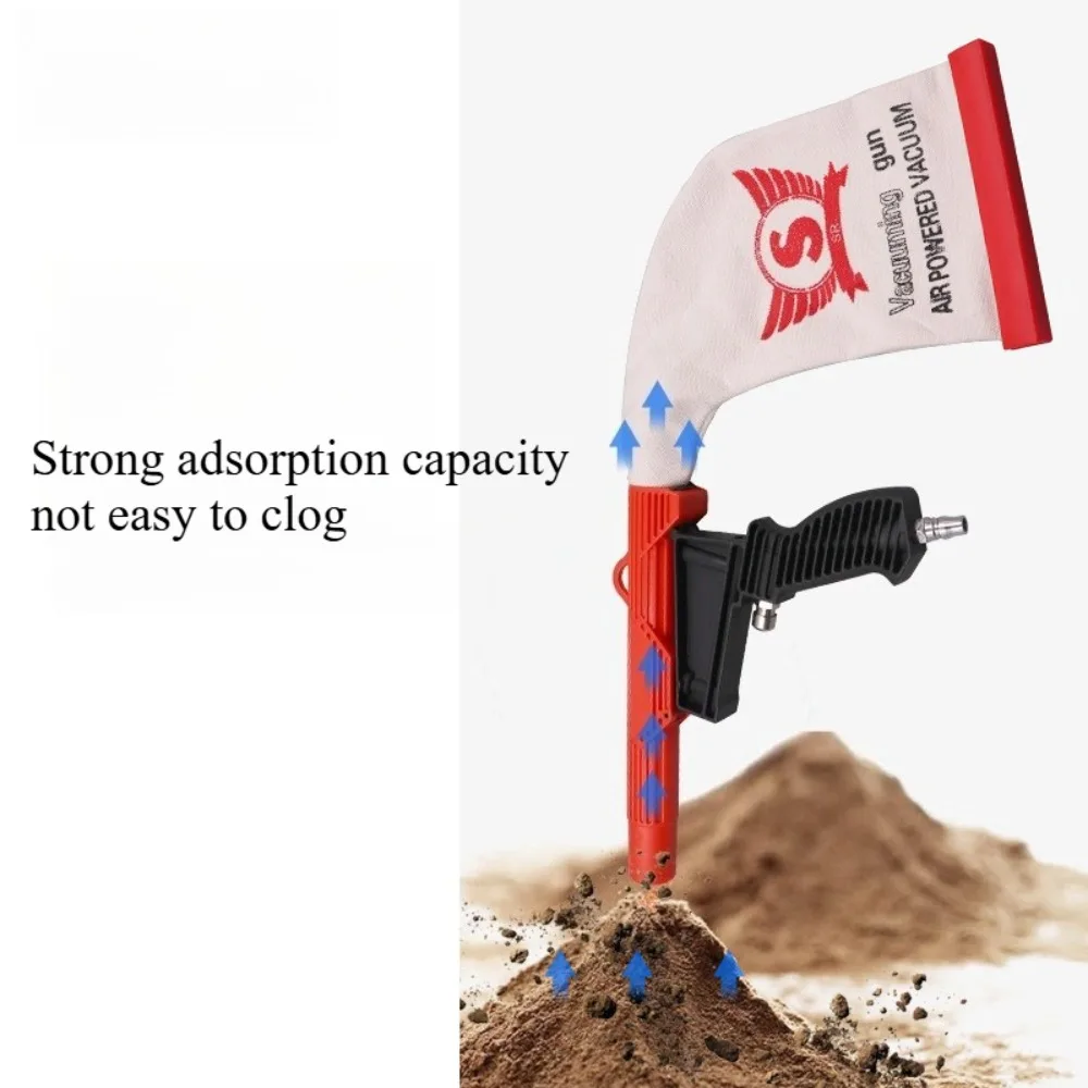 Pneumatic Tire Dust Collector for Tire Repair - Air-Powered Vacuum Gun to Remove Tire Debris During Tire Polishing & Patching