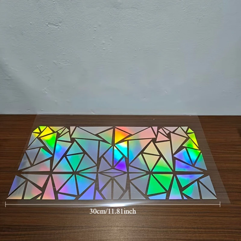 Neon Geometric Broken Triangle Motorcycle Fairing Decal Sticker Kit Waterproof Vinyl for Scooter Helmet