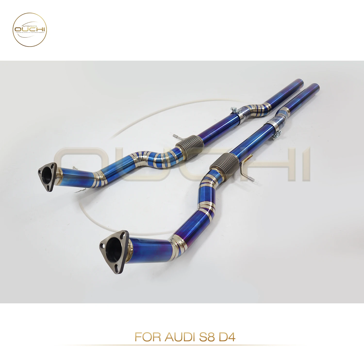 

OUCHI Titanium Exhaust System Sport Line Pipe for Audi A8 S8 D4 4.0T 2013-2018 Front Tube