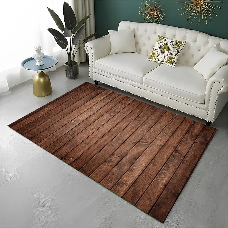 Natural Wood Grain Retro Tree Rings Large Area Rug Non-slip Carpet for Bedroom Living Room Sofa Doormat Home Decor Floor Mat
