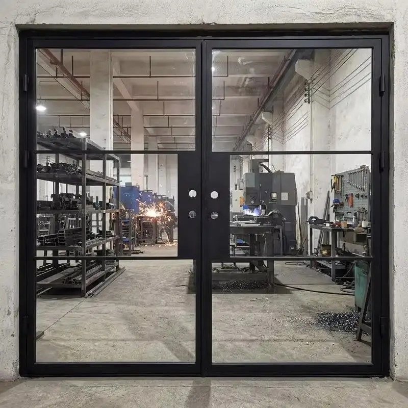 Fashion UV Protection French Double Door Multiple Sizes Available French Hinged Doors High End Living Room French Glass Doors