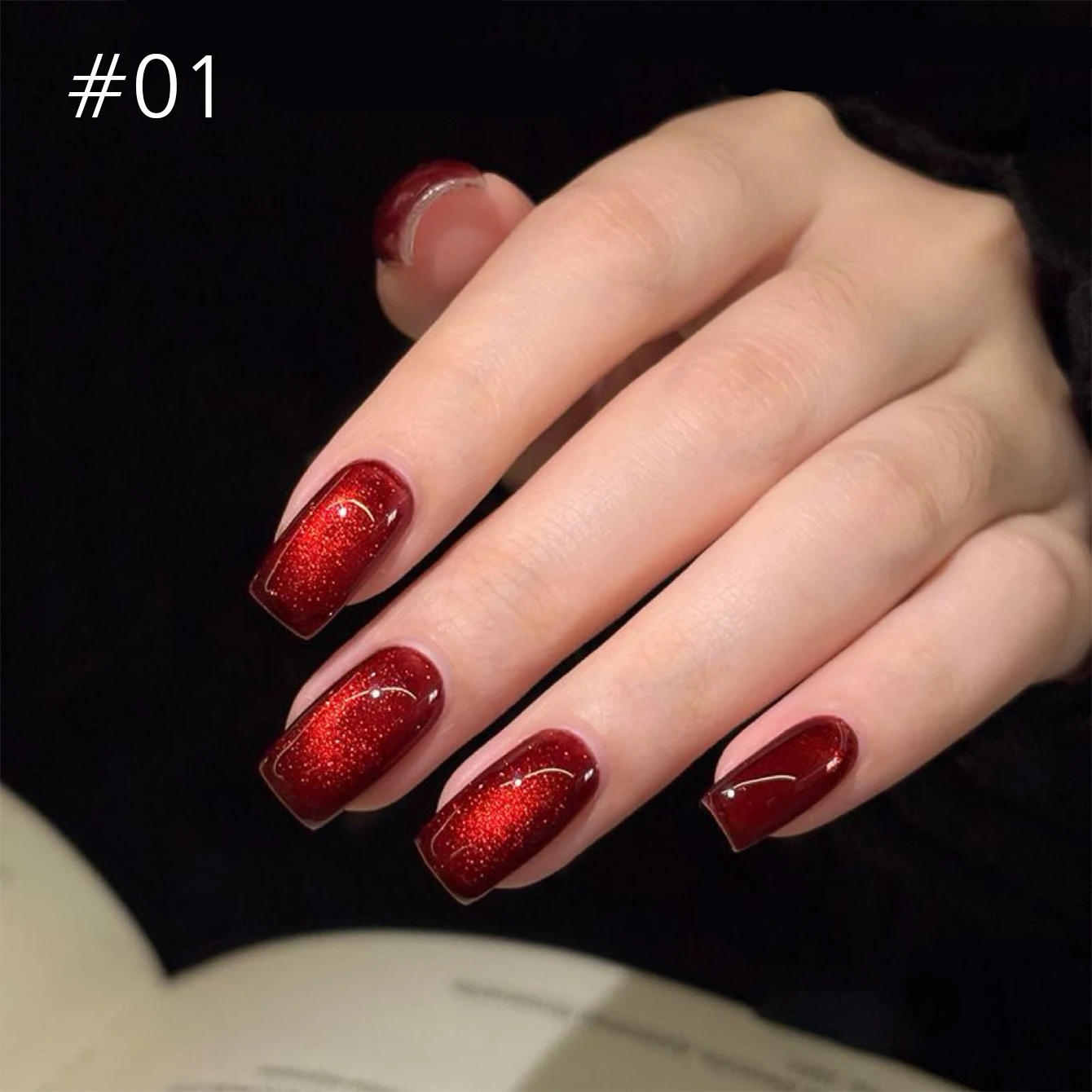 10MLMoney Red Cat Eye Gel Polish Cherry Diamond Sparkle Collection Christmas New Year Nail Art Sparkling Effect 2025 New Release