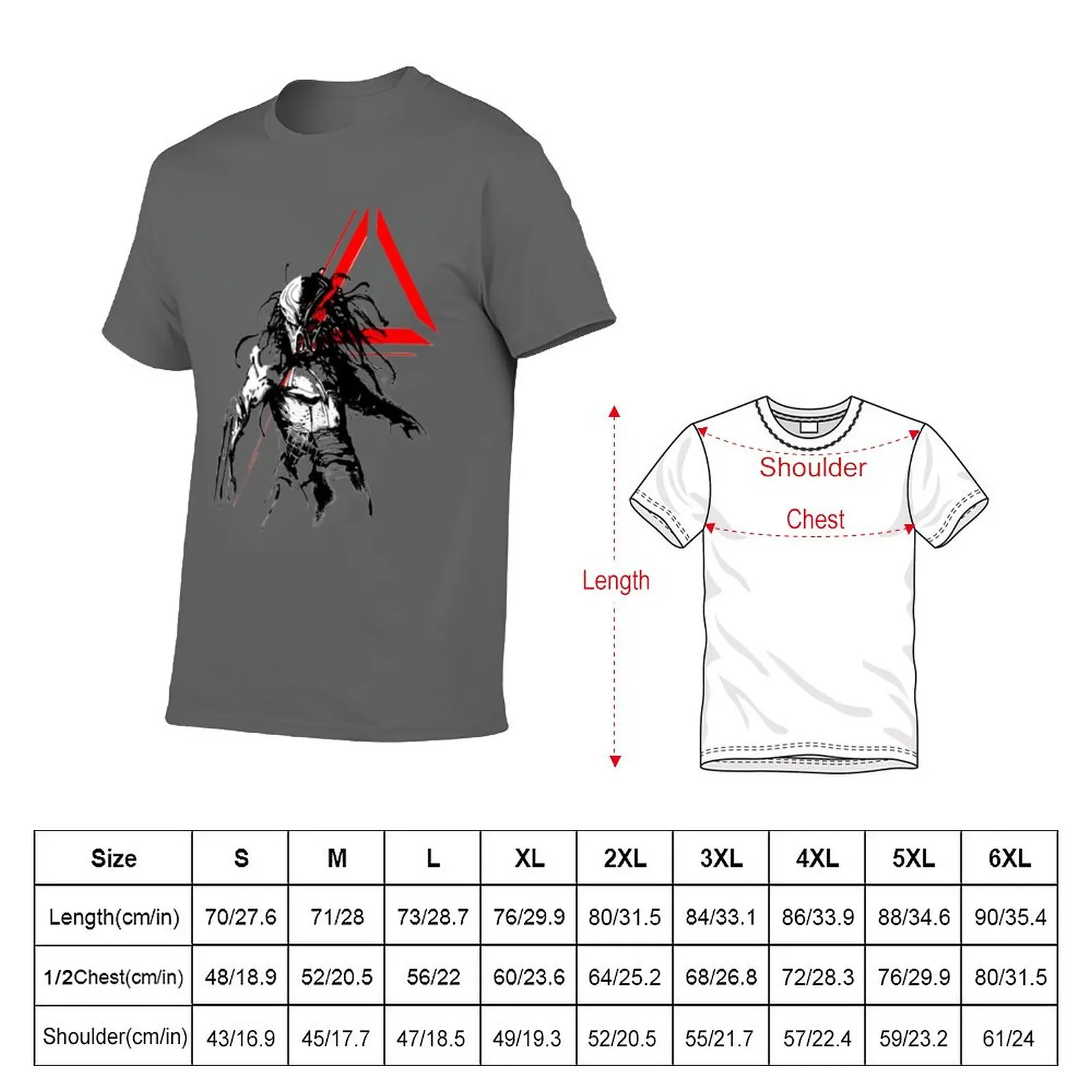 New Tri_Beam Red Laser Sight Yautja with Alien T-Shirt cat shirts summer top mens cotton t shirts