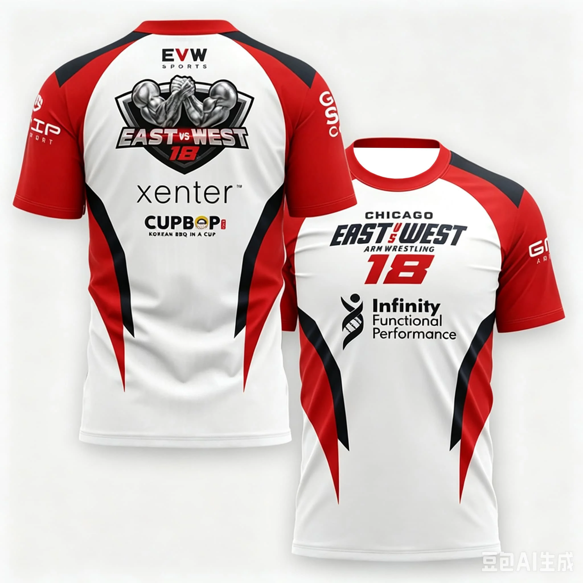 2026 East-West-Serie (Modelle 17-25) Armwrestling-T-Shirts – Atmungsaktive, schnelltrocknende Sport-T-Shirts für Herren & Damen, passend für die ganze Familie – Detail 6