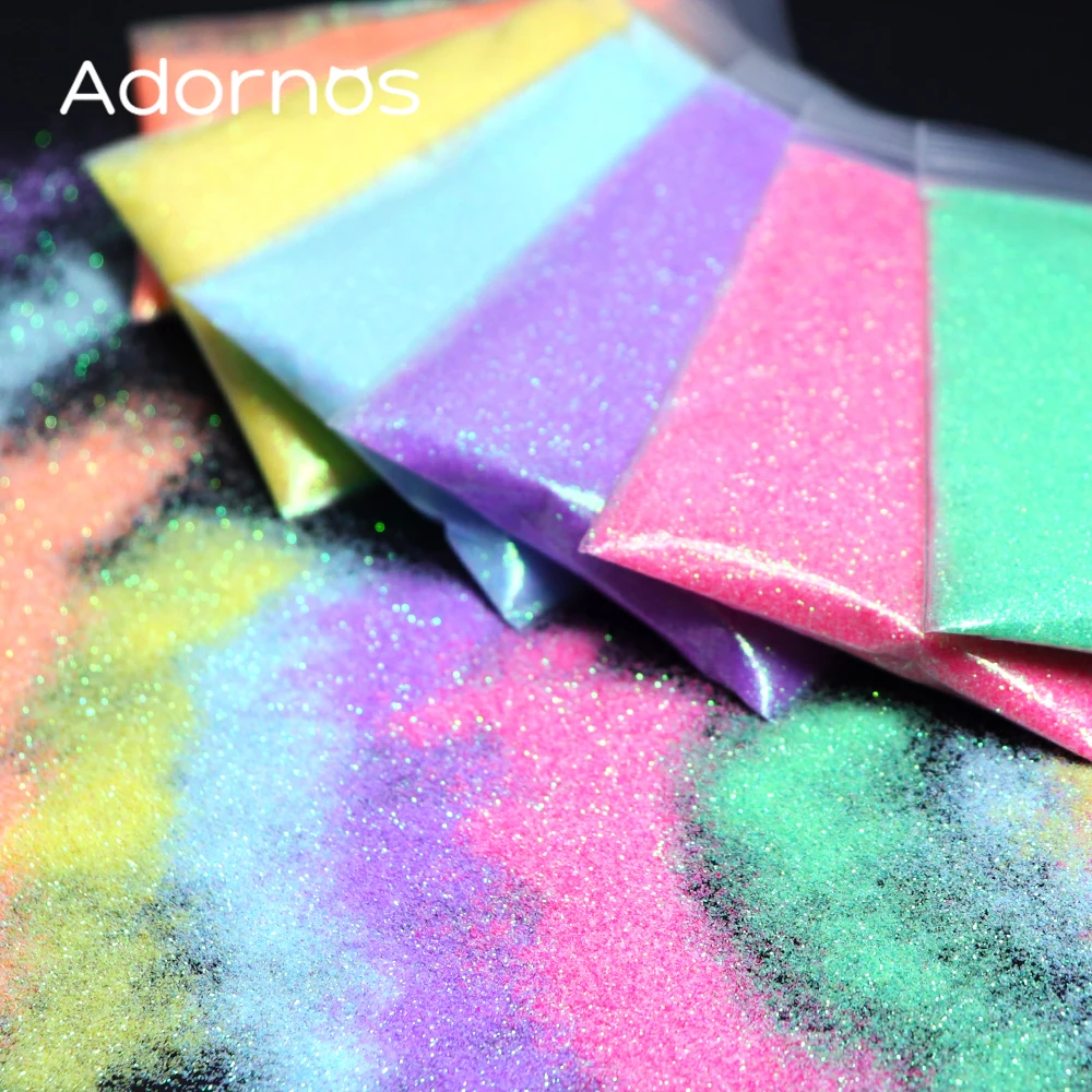6 Pcs Shiny Sugar Powder Epoxy Resin Pigment Iridescent Colored Amazing Sand Resin Seuqins Glitter Summer DIY Mold Crafts Filler