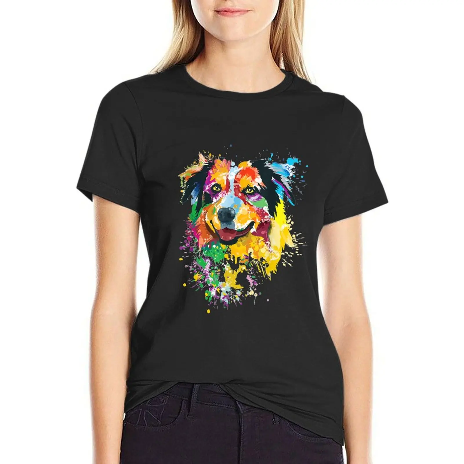 

Australian Shepherd Gift For Aussie Mom Australian Shepherd T-Shirt tops anime customs oversized ariat shirts for Women