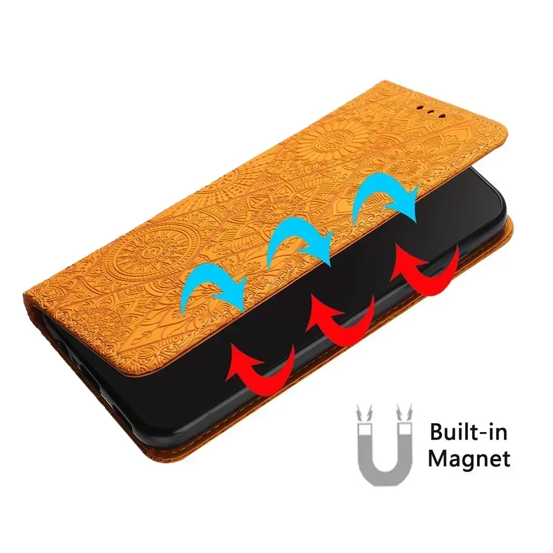 Fundas A07 A17 Vintage Flower Case for A07 A17 A06 A26 A56 A36 A16 A55 A35 A15 A05S Case Magnetic Leather Wallet Book Cover Capa