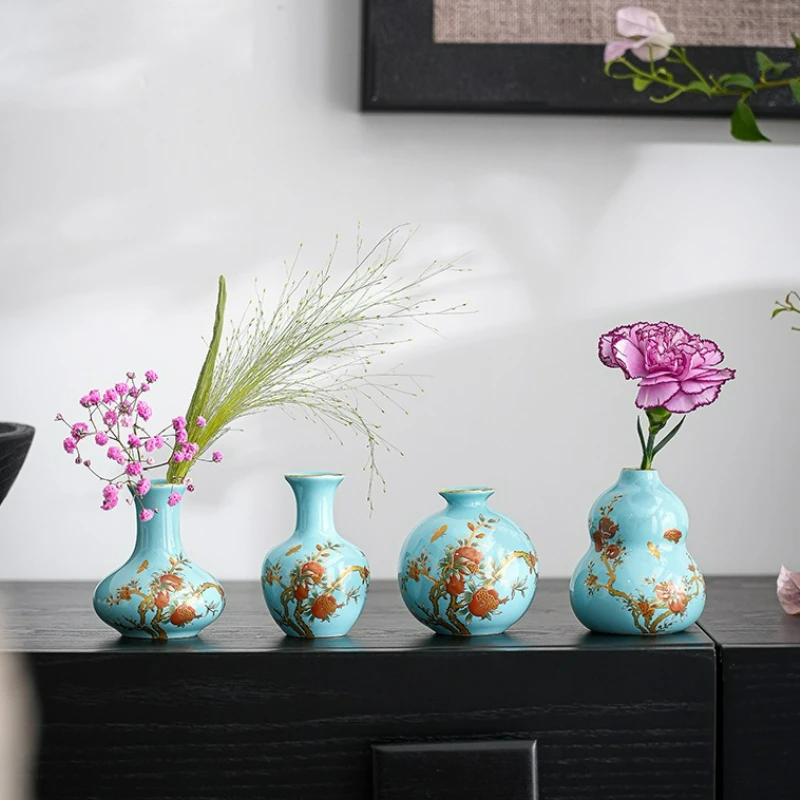 

Mini Ceramic Vase Ornaments Plant Pots Table Decoration Flowers Arrangement Floral Small Vases Household Desktop Ornaments