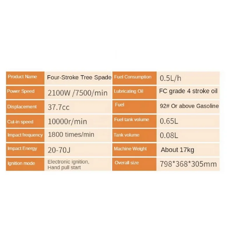 2100W four stroke multifunctional tree excavator trencher, fuel pickaxe crusher, stone crusher, industrial grader