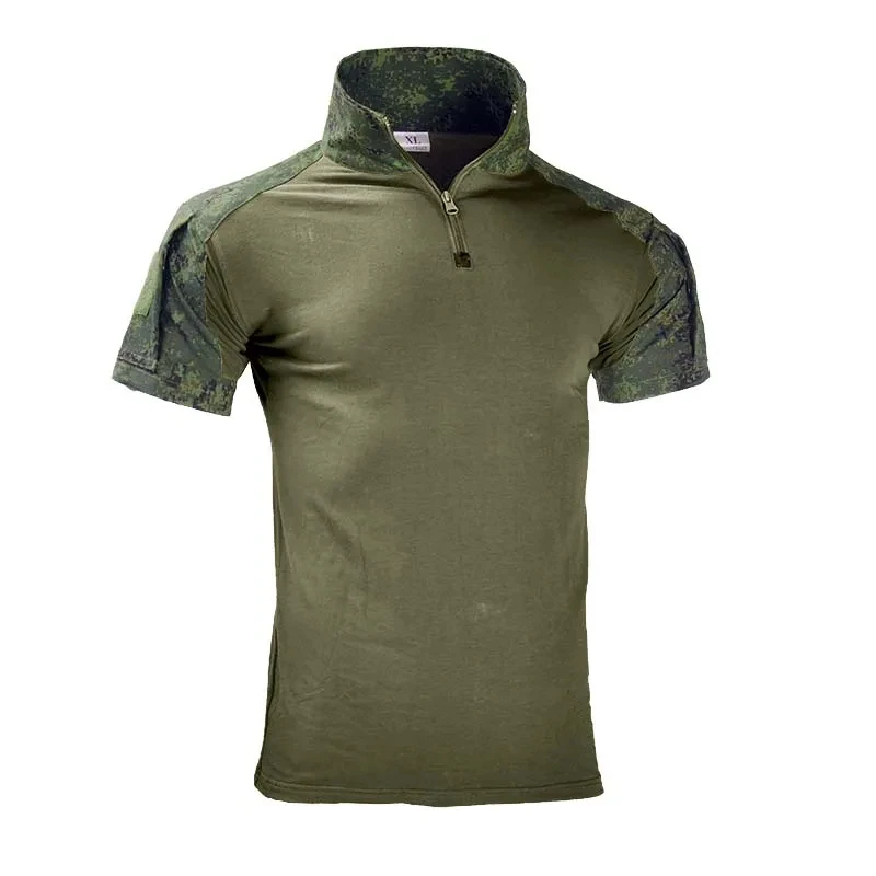 Tactical T-Shirts Men Sport Outdoor Tee Quick Dry Short Sleeve Shirt Hiking Hunting Climbing Camouflage Men Clothing Breathable