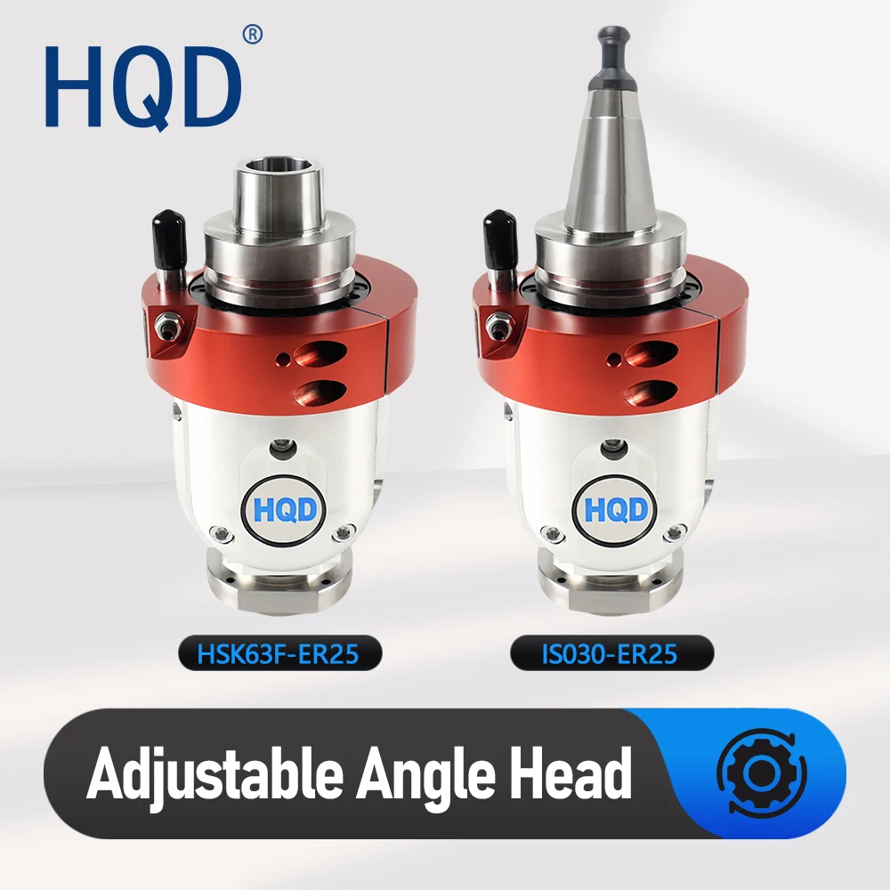 New Adjustable angle head for ISO30 HSK63F ER25 ATC Spindle Motor For saw blades end mill cutters, speeds 6000-12000rpm
