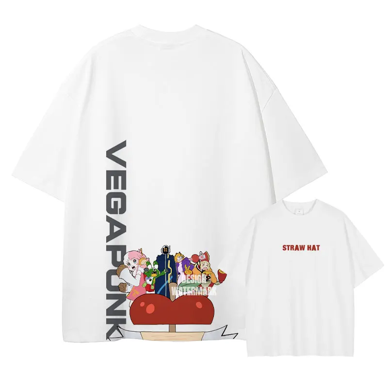 Bandai Anime One Piece T Shirts Oversized Vintage  Bonney Cotton T-shirt Manga Chopper T Shirt Zoro Luffy Nika Tops Tees Men