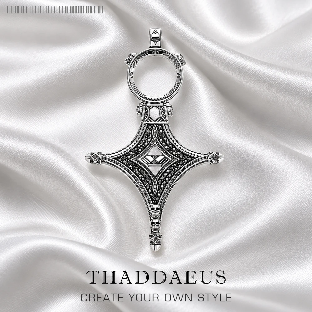 Anhänger Glück Ethno Kreuz Neue Vintage 925 Sterling Silber Edlen Schmuck Europa Stil Bijoux Zubehör Geschenk Für Frau & Männer