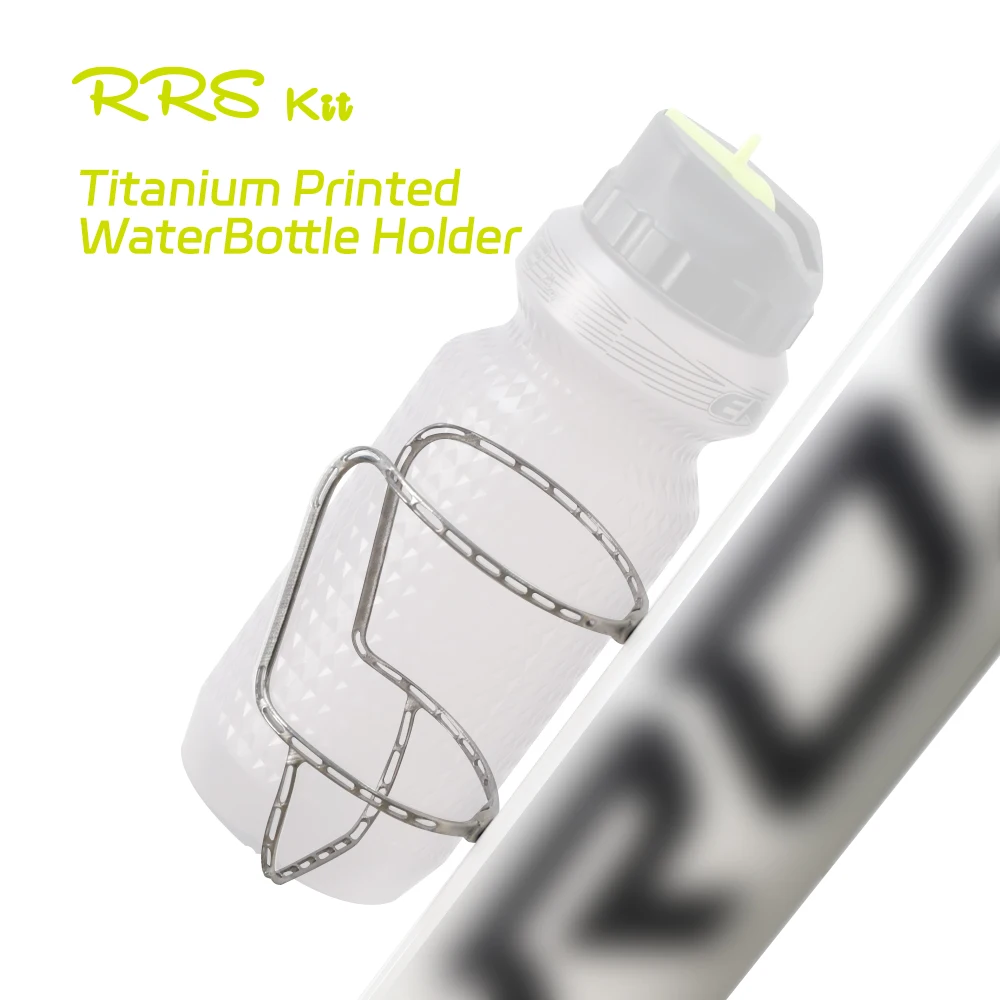 

RRSKIT Ultralight Titanium Alloy 3D Printed Water Bottle Holder Cycling Water Bottle Anti-Rust Holder Bicycle Accessories
