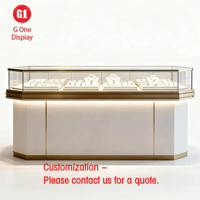 custom.Custom Led Lighting Jewelry Display Cabinet Elegant Luxury Jewelry Showcase Design By Guangzhou Factory