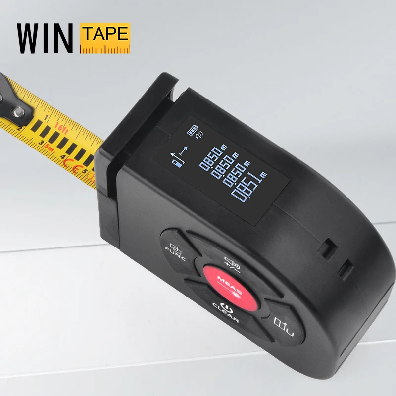 Wintape Digital Display Laser Tape Measure Three-In-One Intelligent High-Precision Infrared Laser Portable Rangefinder Rechargeable