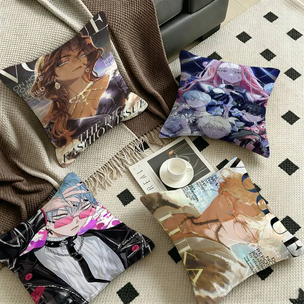 Alien Stage Anime Lucky Dragon Pillow Cover Sofa Cushion Cover Home Room Decoration Children Gift