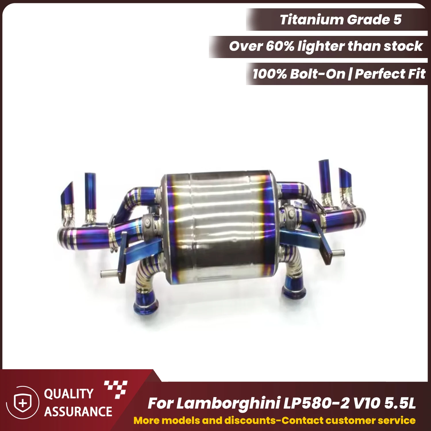 

Valved Sport Sound ECCF TItanium Catback Exhaust For Lamborghini LP580-2 V10 5.5L High Performance System