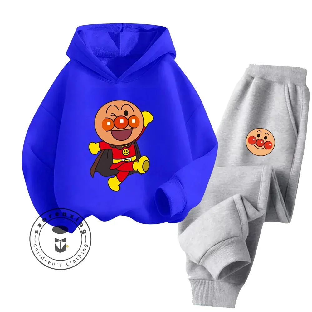 Popular Simple Anpanman Cartoon New Releases for Boys Girls Casual Wear Fun Graphics Everyday Style Fall Winter Hoodie Tracksuit