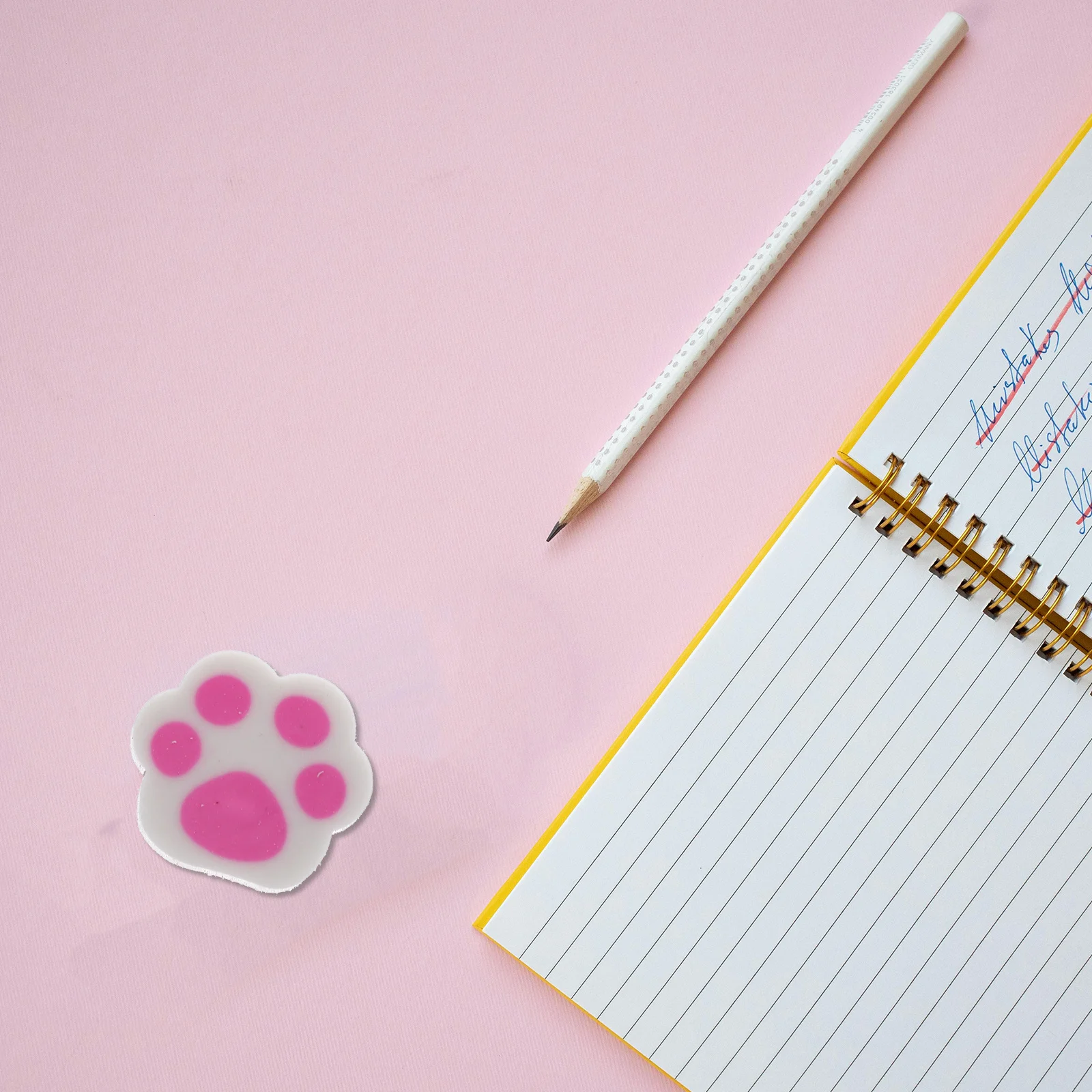 

30Pcs Cat Claw Erasers Small Lovely Animal Shaped Erasers for Kids Students Pencils Mini Creative Stationery Supplies